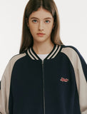 Sweat Color Matching Varsity Jacket
