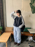 Econde Hidden Banding Light Blue Denim Pants