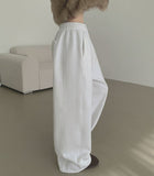 Two-Way Thick Brushed Cut Jogger Wide Banding Pants