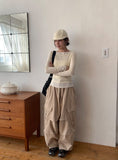 [unisex] Mokili Pintuck Cargo Wide Pants