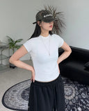 Ravi raglan cropped short-sleeved T-shirt