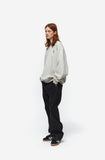 Curved Wide Denim Pants