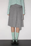 KNOT TIE MIDI SKIRT
