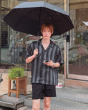 Lucen Silk Texture Open Collar Shirt