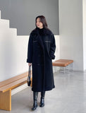 Metir High-Neck Dumble Mustang Double Long Coat
