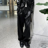 Damir coated leather pants