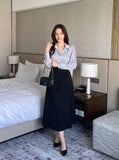 [Jewelry set] Pire Shirring Collar Blouse