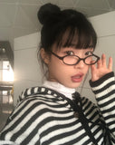 And Round Horn Rim Geek Chic Glasses