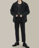 Oversize denim jacket Black