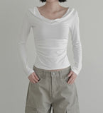 Lua Cowl Neck Hooded Off-Shoulder