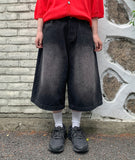 [unisex] Pchu Washing Denim Bermuda Pants