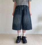 [Unisex] Ilpou Washing Denim Bermuda Pants