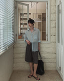 Kurin Two Tuck Wide Bermuda Slacks