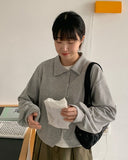 [BAONHAUS] Kaeki Cotton Collar Crop Cardigan