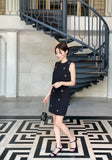 Dimael Sleeveless Blouse Mini Skirt Set