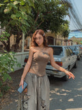 serrati brooch knit top