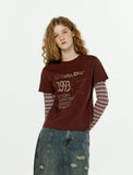 W Stripe Layered Long Sleeve