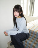 Terne High Neck Hooded Button Long Sleeve T-Shirt