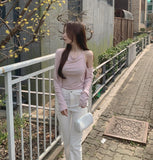 Layered Halterneck Inner Fake Layered Cardigan