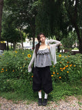 Take See-Through Linen Knit Long Sleeve Cardigan