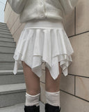 Light Unbalance Tiered Mini Skirt