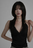 [ EEUN MADE ] Spring Silk Halter Sleeveless Top
