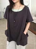 Lanahi Layered Pocket Short Sleeve Tee
