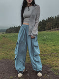 fresh multi pocket nylon cargo pants