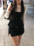 NT Button Shirring Strap Halter Sleeveless