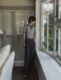 Terry Two-Tuck Belted Slacks