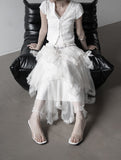 Cherian Chiffon Unbalance Tiered Skirt