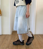 Nazumi Cube Washing Light Blue Bermuda Denim Pants