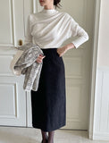 Shumaz Wave Jacquard H-Line Skirt