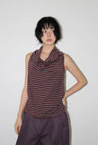 (2-way) STAR STUD DRAPE SLEEVELESS
