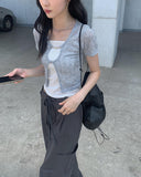 Sera Heart Chain Crop Cardigan