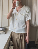 Cedar Two-Pocket Collared Knit Cardigan