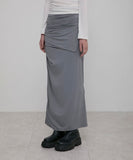 Layered Draped Jersey Maxi Skirt
