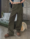 P.O. Straight Cargo Cotton Pants