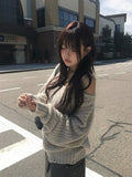 Picker V-neck Loose Cable Knit