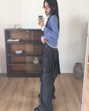 Horse Half Button Ribbed Long Sleeve T-Shirt