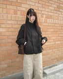 Rokel High-neck String Single-layer Short Field Jacket