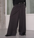 Bag buckle detail wide pants