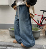 Toruki Banding Denim Wide Pants