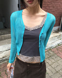 Kiu Slim Fit Rib Lace Sleeveless