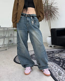 Leiti Dart Wrinkle Denim Pants