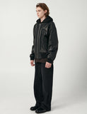 Overfit Bomber Hooded Jacket