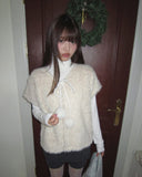 Lupin Drop Layered Fur Brushed Vest