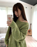 Ritz Boatneck Loose Fit Long Sleeve Long Knit