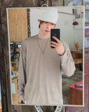Normal Cotton Plain Long Sleeve T-shirt