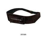 suede pocket belt